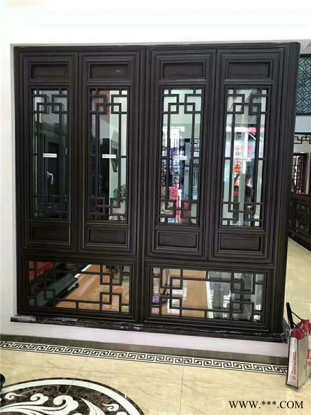 鴻森萊卡鋁合金復(fù)古門窗價(jià)格 70系列中式金屬門窗全國(guó)成批出售