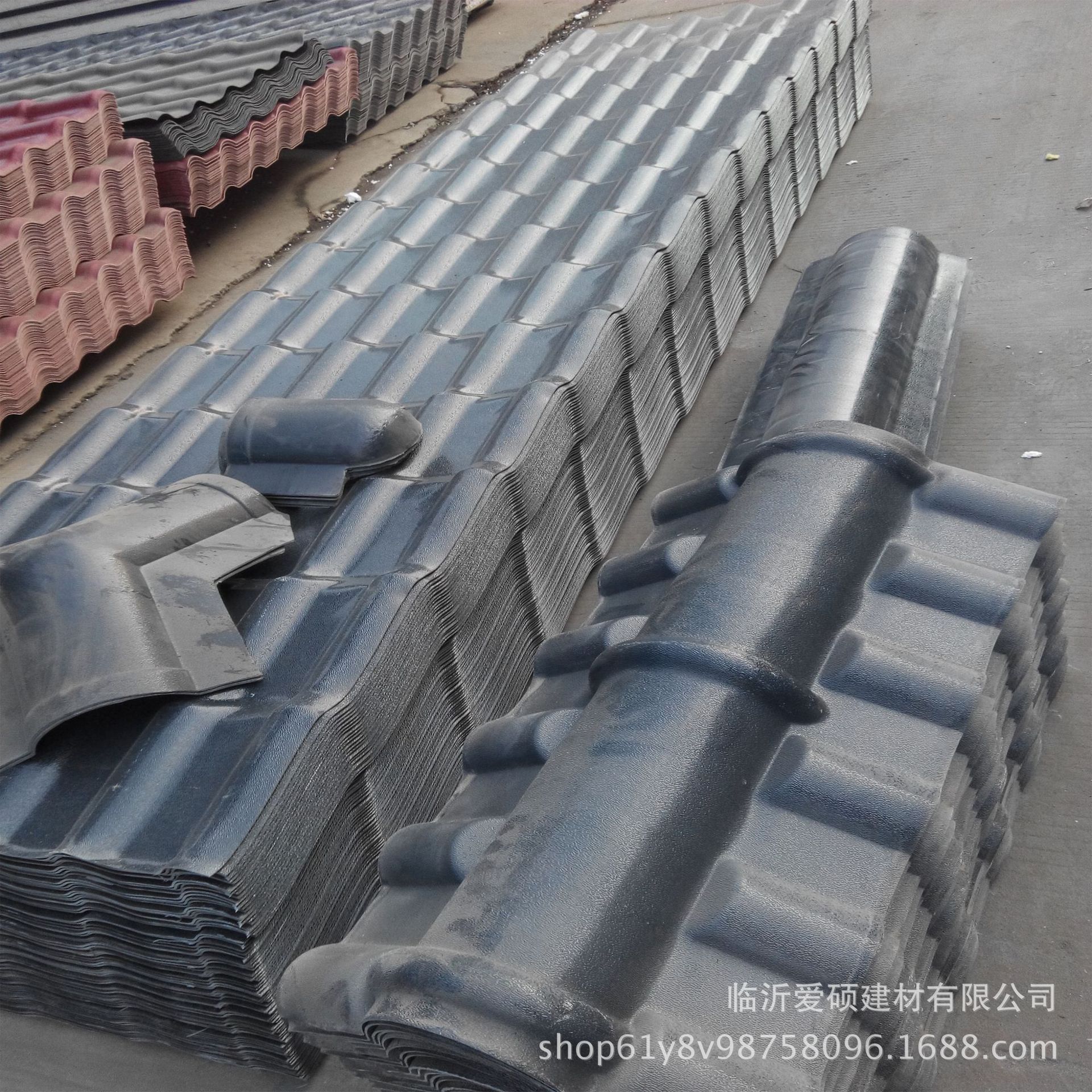 濰坊1050型優(yōu)質(zhì)合成樹脂瓦 仿古琉璃瓦 別墅屋面裝飾瓦每平方價格示例圖8