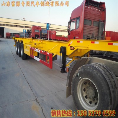 出口20英尺集裝箱半掛車 骨架車運(yùn)輸集裝箱半掛車 集裝箱龍骨運(yùn)輸半掛車