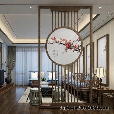 海棠紅廠家直銷實木隔斷通花板 隔斷屏風(fēng) 可定做玄關(guān)隔斷