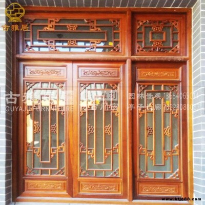 四川成都綿陽(yáng)仿古門(mén)窗價(jià)格，重慶雕花門(mén)窗實(shí)木大門(mén)廠家