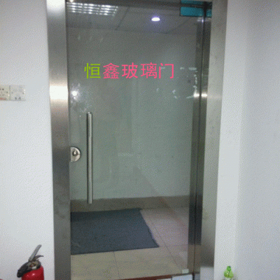 深圳玻璃門定做密碼鎖玻璃門維修黑鈦金玻璃門商場玻璃門辦公室玻璃門