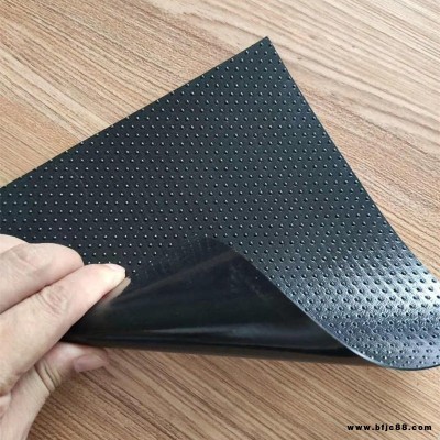 黑色駐點土工膜防水阻根pe膜垃圾填埋場耐腐蝕防水板 糙面防水pe土工膜選宇潤