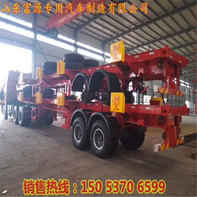 集裝箱掛車 集裝箱專用半掛車 龍骨式集裝箱運(yùn)輸半掛車