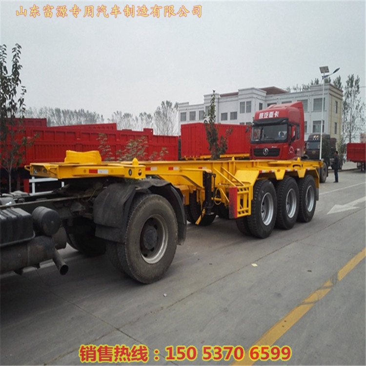 集裝箱掛車 集裝箱專用半掛車 龍骨式集裝箱運(yùn)輸半掛車