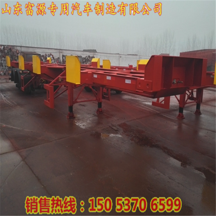 40尺柜集裝箱運輸車 福建省集裝箱掛車是掛車 集裝箱龍骨式貨車
