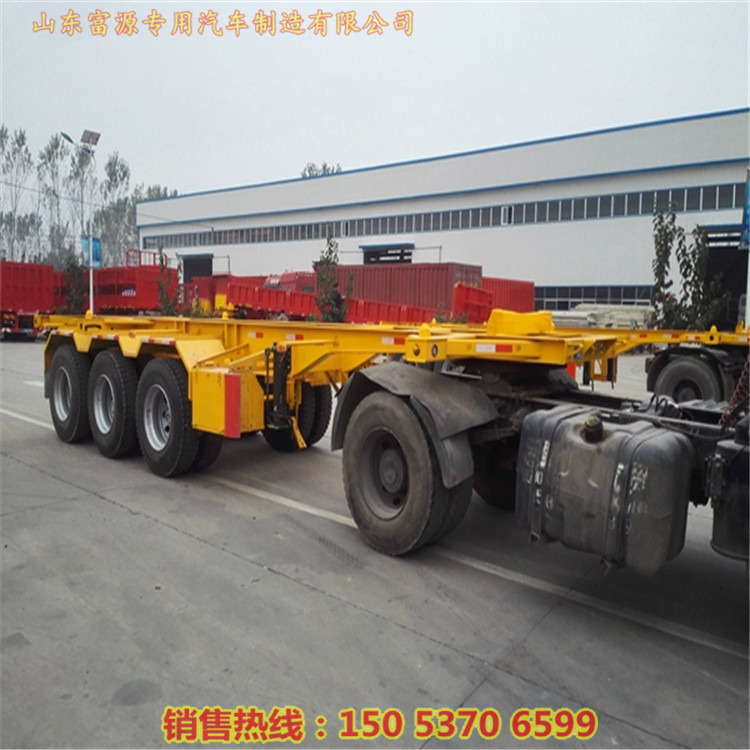 40尺柜集裝箱運輸車 福建省集裝箱掛車是掛車 集裝箱龍骨式貨車