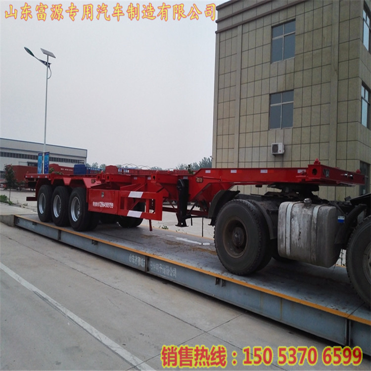集裝箱掛車 集裝箱自卸半掛車規格要一臺 龍骨式集裝箱半掛拖車