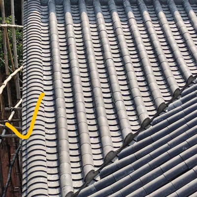 仿古青瓦屋頂裝飾泥瓦中式徽派青瓦古建四合院瓦片批發