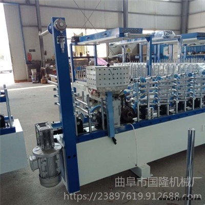 國隆 木塑格柵線條三維包覆機 pvc膜立體包覆機 省膠省膜效率高