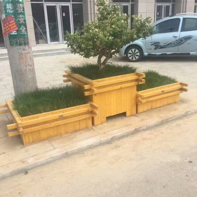 奧博廠家直銷水泥花箱 水泥仿木花箱 園林小區別墅花箱 戶外園藝花箱